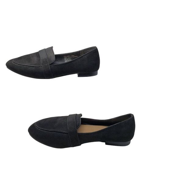 Torrid Womens Black Vegan Faux Suede Slip On Loafers Sz 7 Comfortable Shoes - Picture 5 of 10